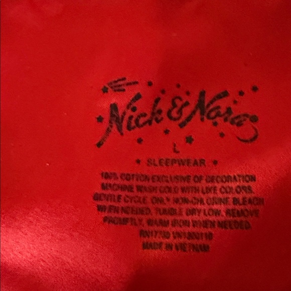 Nick & Nora Cream and Red Christmas  monkeys Pajama Set - Picture 3 of 12